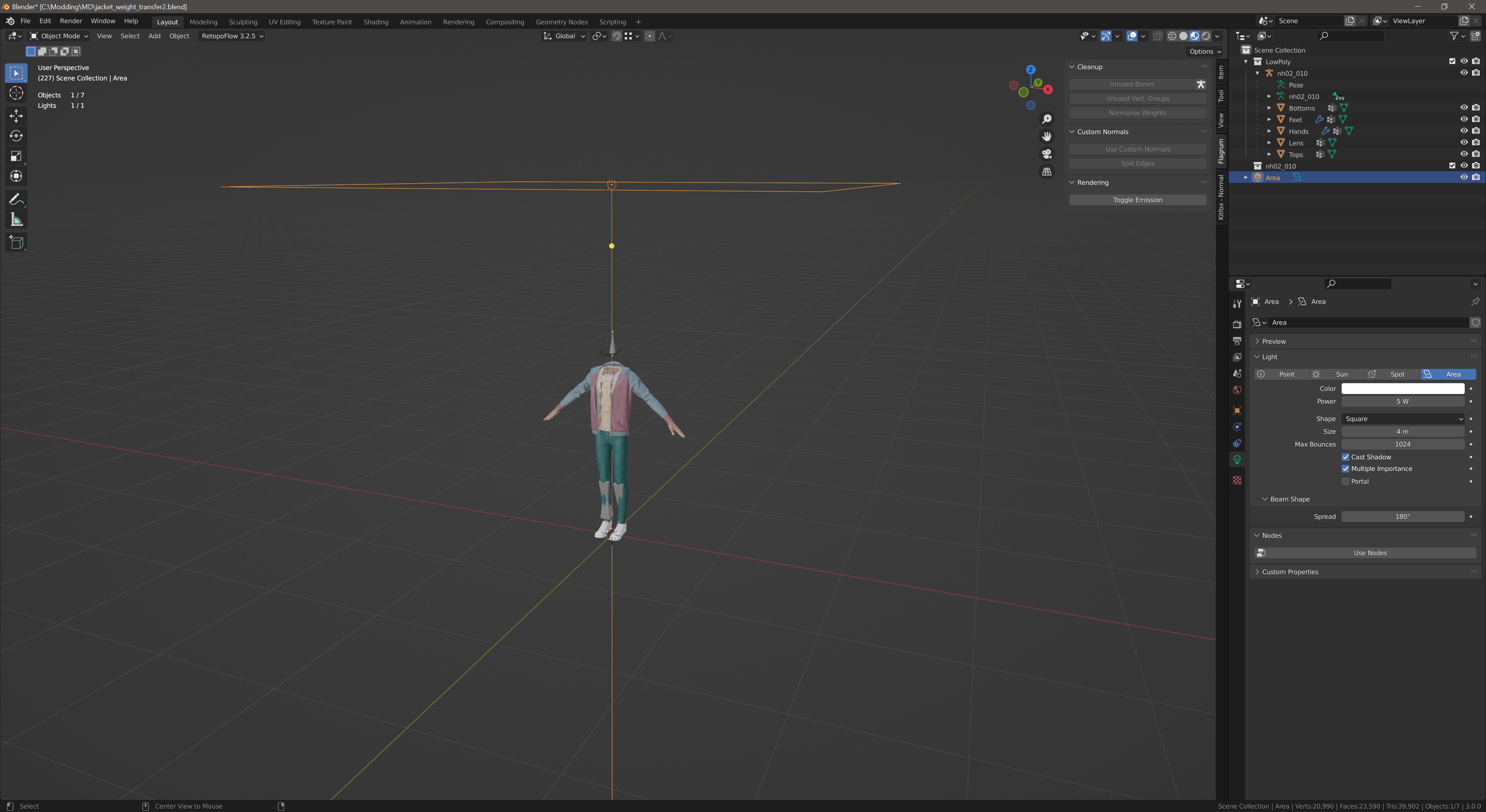 Area Light Setup